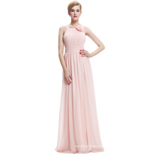 Starzz Sleeveless Chiffon Long Simple Pink Bridesmaid Dress ST000075-1